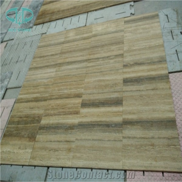 Silver Titanium Travertine Slabs Brown Travertine Stone Flooring Travertine Wall Covering