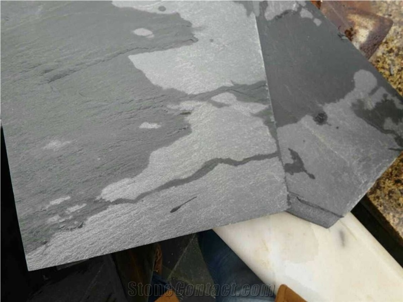 Black Slate Stone Flagstone, Slate Paving Stone, Natural Stone Flooring