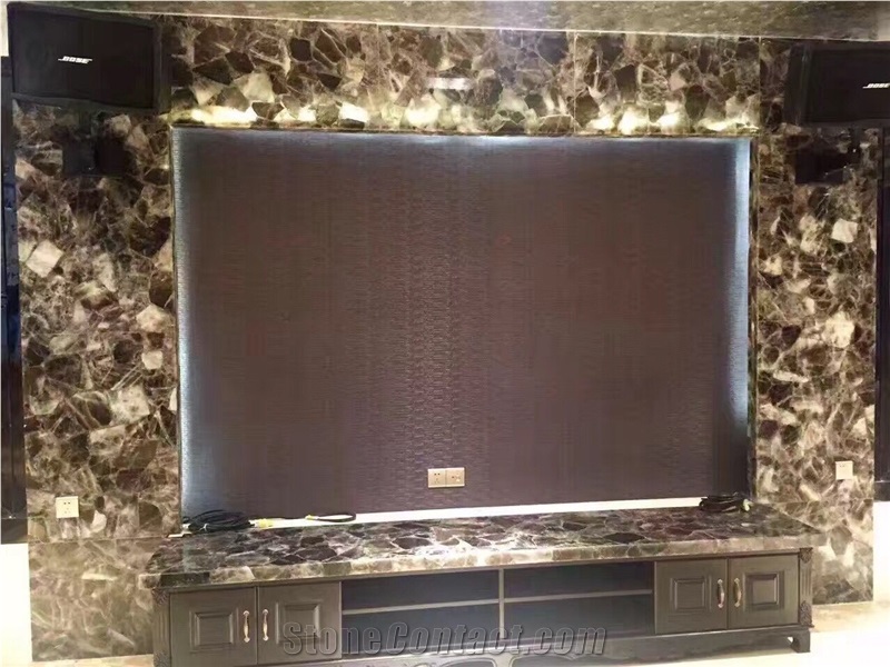 Brown Gemstone Tiles&Slabs ,Polished Brilliant Stone for Backgroud/ Wall Painting/Decoration