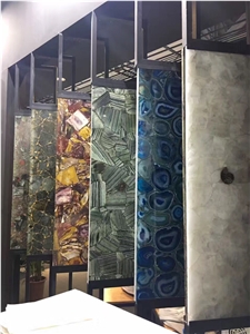 Brown Gemstone Tiles&Slabs ,Polished Brilliant Stone for Backgroud/ Wall Painting/Decoration