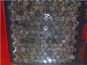 Brown Marble Pencil Round Liners Dark Emperador Border Decos for Home Moulding