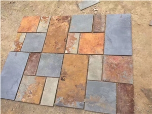 Multicolor Slate Patio Stones,Natural Paving Stone,Slate Wall Tiles