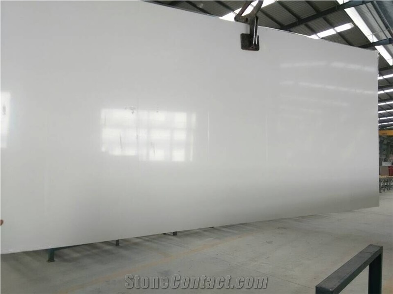 Pure White Quartz Slabs, China White Quartz