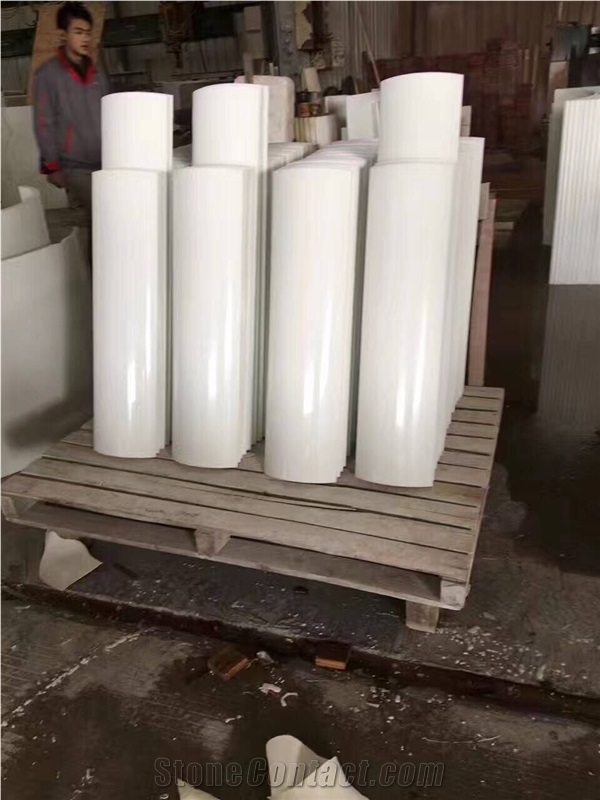 Western Style Crystallized Nano Glass White Stone Rectangle Sinks,Engineered Stone Tombstone Headstone Design,Building Material