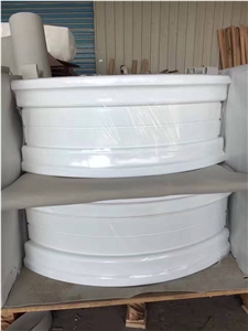 Western Style Crystallized Nano Glass White Stone Rectangle Sinks,Engineered Stone Tombstone Headstone Design,Building Material