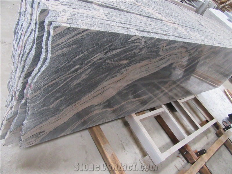 China Multicolor Grain,Juparana Black,Pink Color,Flamled Polishing Granite Flag Slab,Thin Tiles, Flooring and Wall Covering, Big Random for Countertop,Cheap Price Natural Building Stone