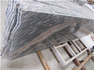 China Multicolor Grain,Juparana Black,Pink Color,Flamled Polishing Granite Flag Slab,Thin Tiles, Flooring and Wall Covering, Big Random for Countertop,Cheap Price Natural Building Stone