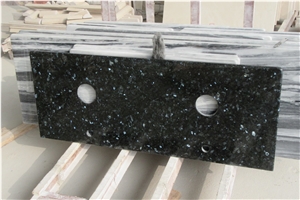 Emerald Pearl Natural Polished Granite Kitchen Countertops, Bar Top, Worktops, Manufacturer Price
