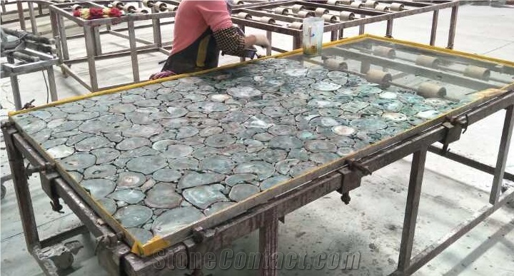 Natural Top Luxury Stone Green Agate Slab, Semiprecious Stone Gemstone Stone, Transperant Countertop Intertior Wall Cladding High Polished