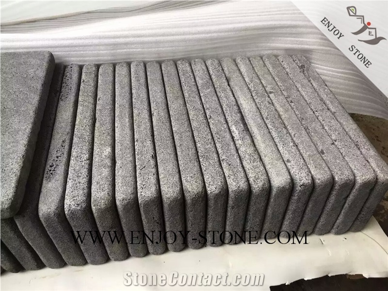 Tumbled Hainan Black Basalt,Black Basalt,Hn Basalt,Honed Slabs Basalt Strip/Tiles/Cut to Size/Slabs/Flooring/Walling/Pavers