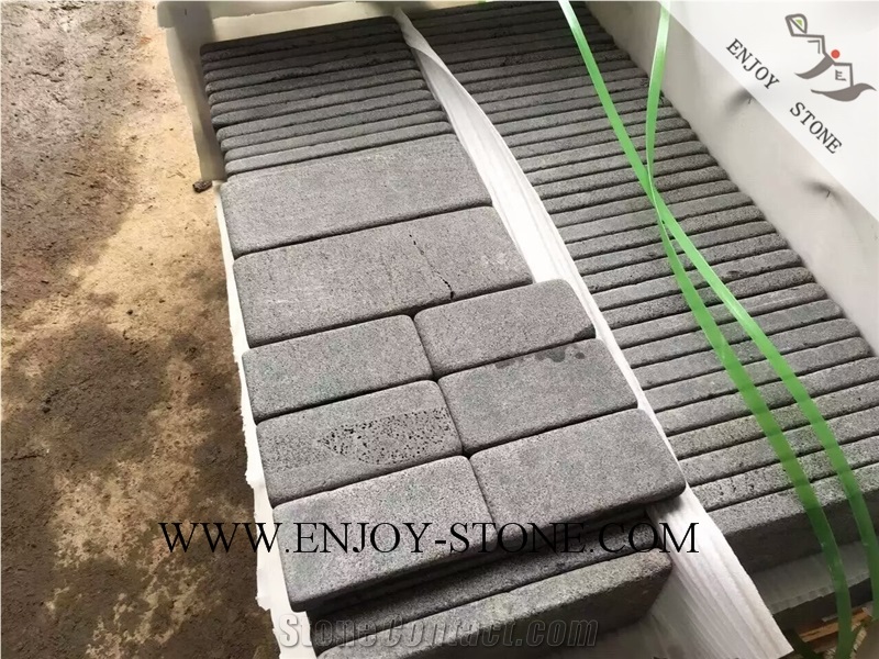 Tumbled Hainan Black Basalt,Black Basalt,Hn Basalt,Honed Slabs Basalt Strip/Tiles/Cut to Size/Slabs/Flooring/Walling/Pavers