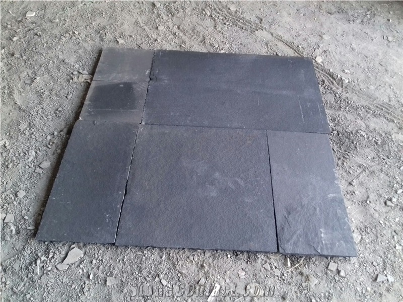 Kota Black Limestone Paving Slabs