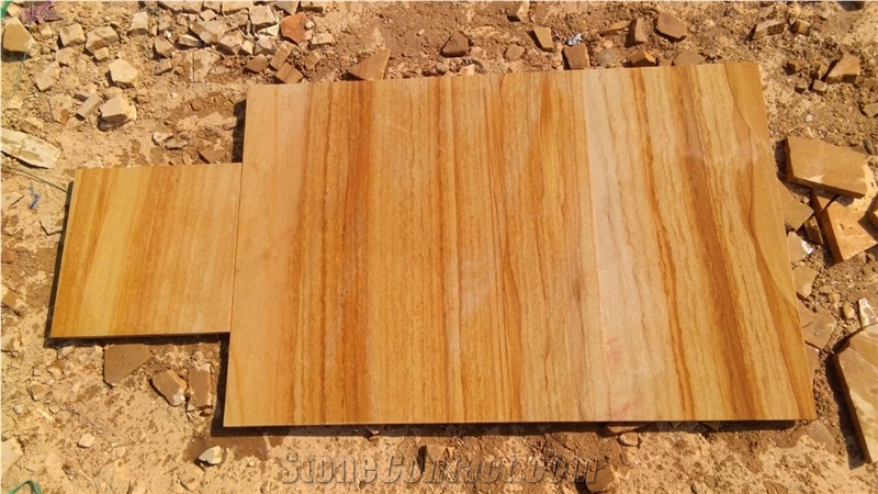 Teakwood Sawn Sandstone Paving