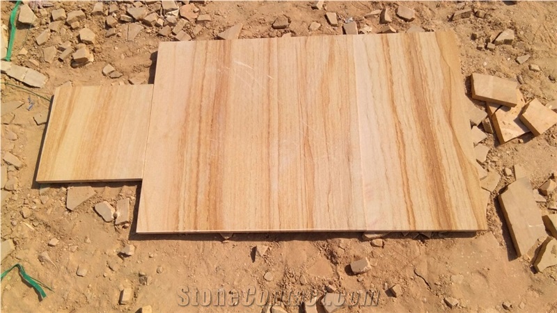 Teakwood Sawn Sandstone Paving