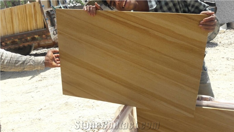 Teakwood Sawn Sandstone Paving