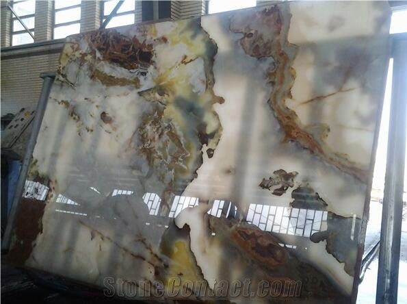 Royality Onyx Slabs Tiles Iran, Iran White Onyx