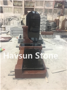 Indian Red and Black Memorial Monuments Tombstone Gravestone for Cemetry Indian Red and Black Memorial Monuments Tombstone Gravestone for Cemetry