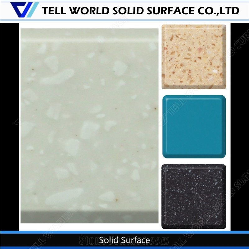 10 Years Warranty! Tell World Competitive Acrylic Solid Surface Sheets, Faux Stone Panels,Artificial Marble Stone Price