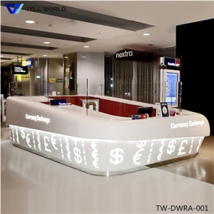 Contemporary Design Acrylic Solid Surface Reception Desk