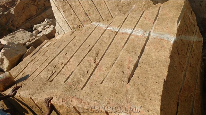 Ivory Gold Granite Blocks, India Yellow Granite