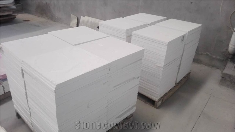 Polished Cut to Size Pure White Quartz Floor Tiles