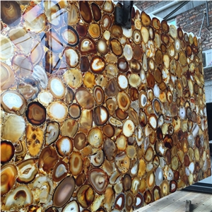 Dark Brown Gemstone Semiprecious Stone Slabs
