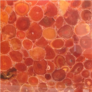 Luxurious Translucent Red Agate Semiprecious Slabs for Hotel Wall Panel Tile