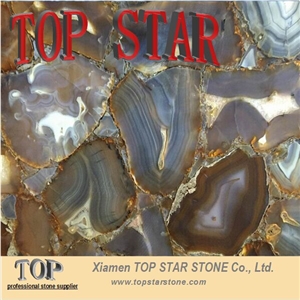 Translucent Grey Gemstone Gray Agate Stone Semiprecious Stone Slab