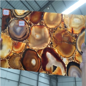 Transparent Gemstone Semiprecious Agate Stone Tile