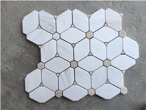 White Marble Mosaic Mosaic Mosaic Bathroom Tiles Floor Mosaic Diamond Shaped Polished Surface, Garden & Balcony Marble and Glass Mosaic Tile, Kitchen Mosaic White Marble Mosaic Mosaic Mosaic Bathroom Tiles Floor Mosaic Diamond Shaped Polished Surface, Garden & Balcony Marble and Glass Mosaic Tile, Kitchen Mosaic