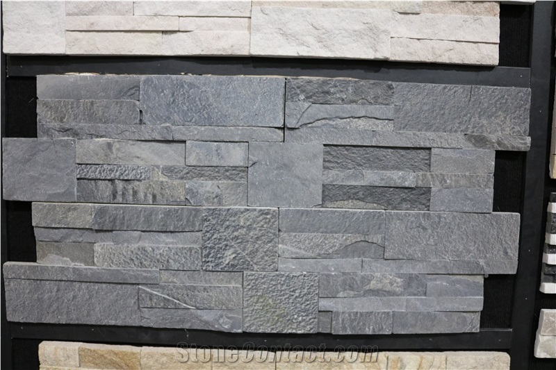 Dark Blue Quartzite Ledge Stone /Blue Stacked Stone Veneer/Split Face Culture Stone/Blue Quartzite Wall Cladding