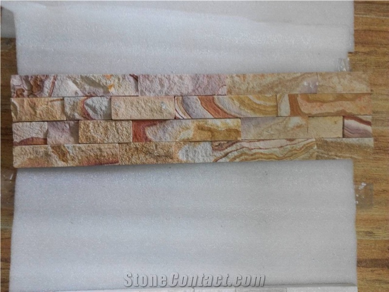 Split Surface Tile, Sandstone Cultured Stone Wall Cladding, Different Colors Cultured Panel,Multicolor Sandstone Veneer/Cultured Stone/Ledge Stone