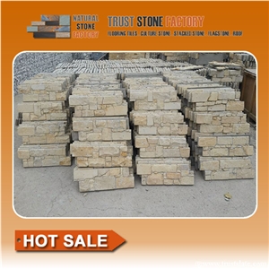 Beige Stacked Stone Panels,Quartzite Stacked Stone Tile,Natural Stacked Stone from China