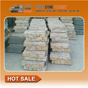 Beige Stacked Stone Panels,Quartzite Stacked Stone Tile,Natural Stacked Stone from China