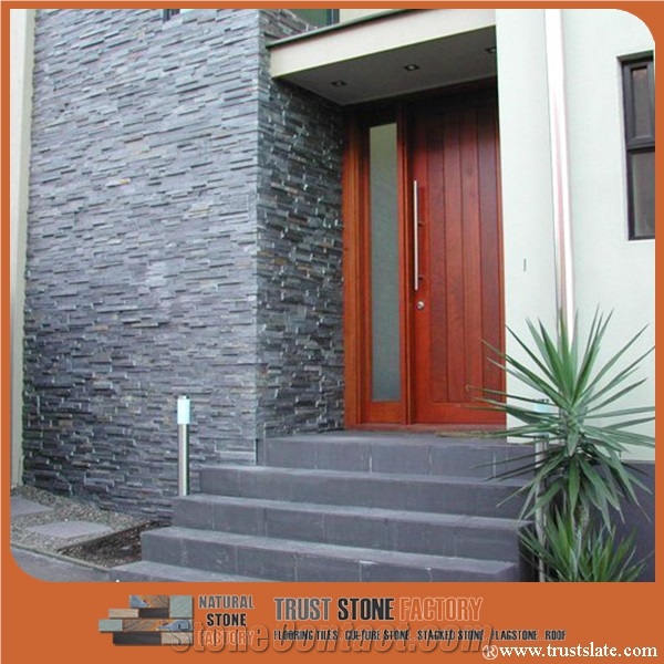 Blue Slate Stacked Stone,Cultured Stone,Wall Covering Panel Veneer,Fireplace Ledge Stone