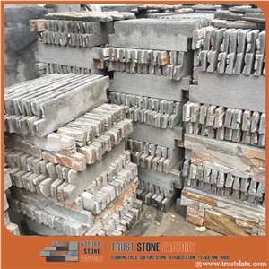 Brown Copper Quartzite Stone Veneer Siding Wall Tiles