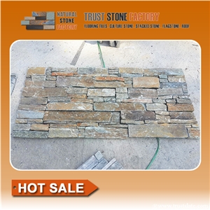Brown Quartzite Ledgestone Panel Veneer Wall Tiles