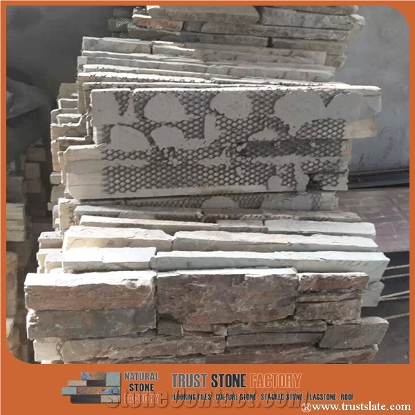 Brown Quartzite Panels Decor,Cultured Stone,Stacked Stone,Ledge Stone Corner,Wall Cladding