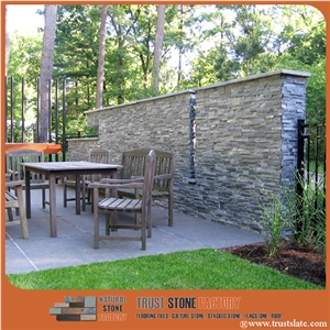Brown Quartzite Panels Decor,Cultured Stone,Stacked Stone,Ledge Stone Corner,Wall Cladding