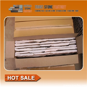 Brown Quartzite Panels Decor,Cultured Stone,Stacked Stone,Ledge Stone Corner,Wall Cladding