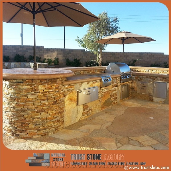 Culture Stone,Brown Quartzite Veneer Panel Ledge Stone,Stacked Stone,Wall Cladding Stone,Fireplace Decoration,