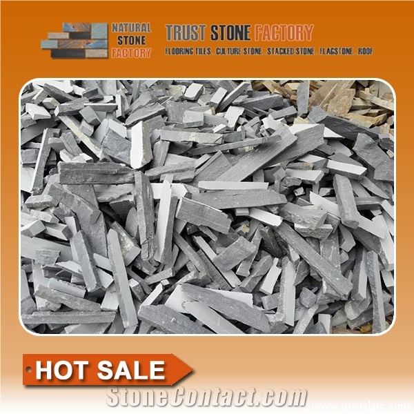 Cultured Stone Cladding Price,Grey Black Quartzite Stacked Stone,Panel Decor,Wall Covering Ledgestone,On Sale China