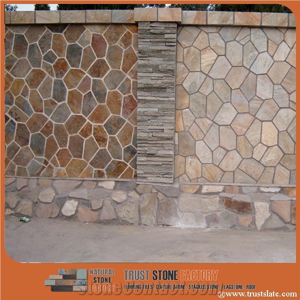 Desert Quartzite Flagstone Wall