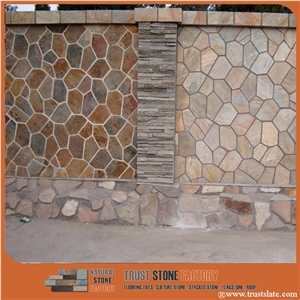Desert Quartzite Flagstone Wall