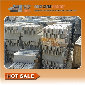 Dry Stone Wall Construction,Multicolor Decoration Stone Wall,Quartzite Slate Stone Wall Tile