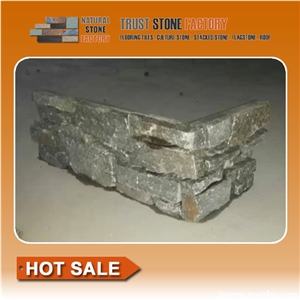 Ledge Stone Corner,Gray Quartzite Corner Ledgestone,Stone Veneer,Wall Cladding Stone