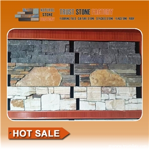 Muticolor Quartzite Ledgestone Panel Veneer