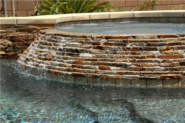 Rusty Quartzite Ledgestone Panels Decor,Cultured Stone,Stacked Stone,Ledge Stone Wall Panels
