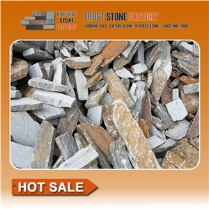Rusty Quartzite Ledgestone,Thin Stone Veneer Panels,Cultural Stone Facade,Stacked Stone Veneer