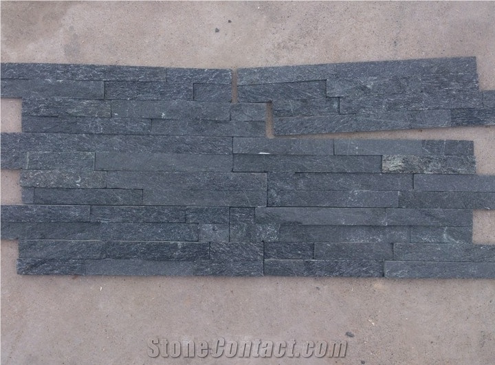 Black Landscaping Stone,Dark Grey Quartzite Cultured Stone,Wall Cladding Quartzite